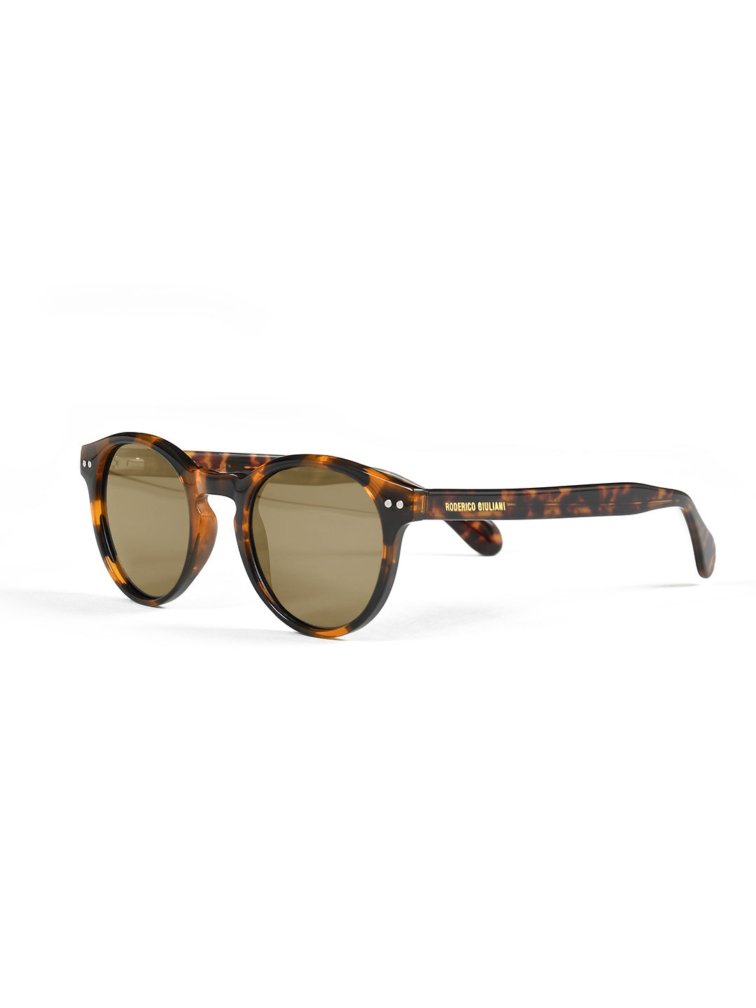 RODERICO GIULIANI TORTOISE ACETATE FRAME BROWN TAC POLARISED LENS MEN'S SUNGLASS MABR-5202