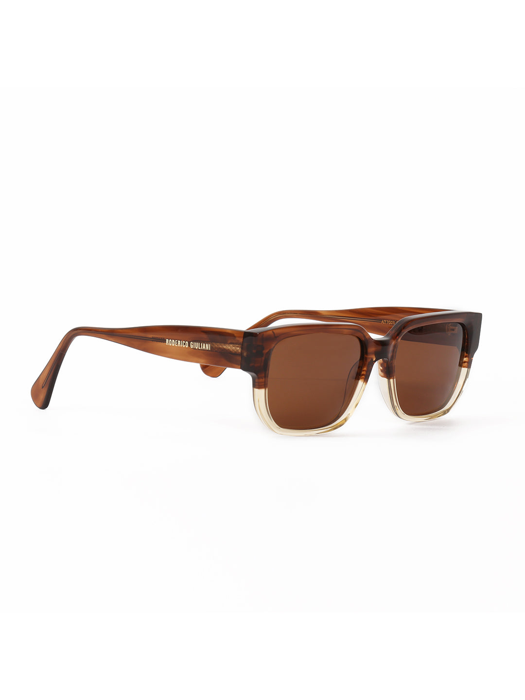 RODERICO GIULIANI BROWN GRADIENT ACETATE FRAME BROWN TAC POLARISED LENS MEN'S SUNGLASS MABR-5802