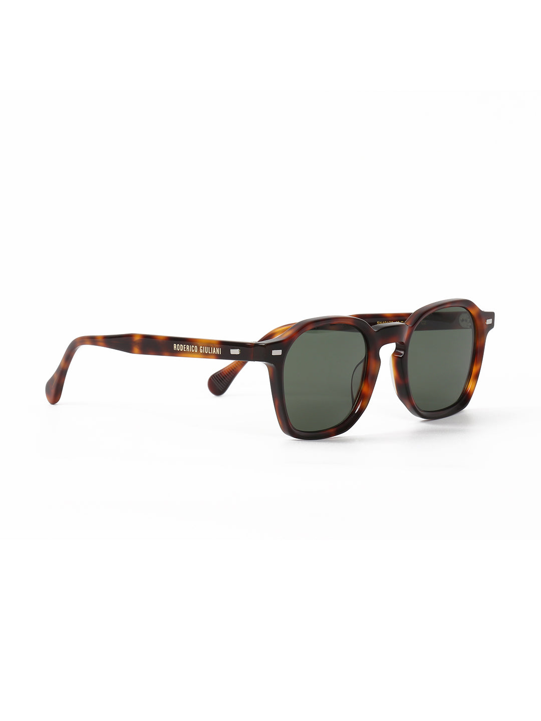 RODERICO GIULIANI TORTOISE ACETATE FRAME GREEN TAC POLARISED LENS MEN'S SUNGLASS MAGR-1502