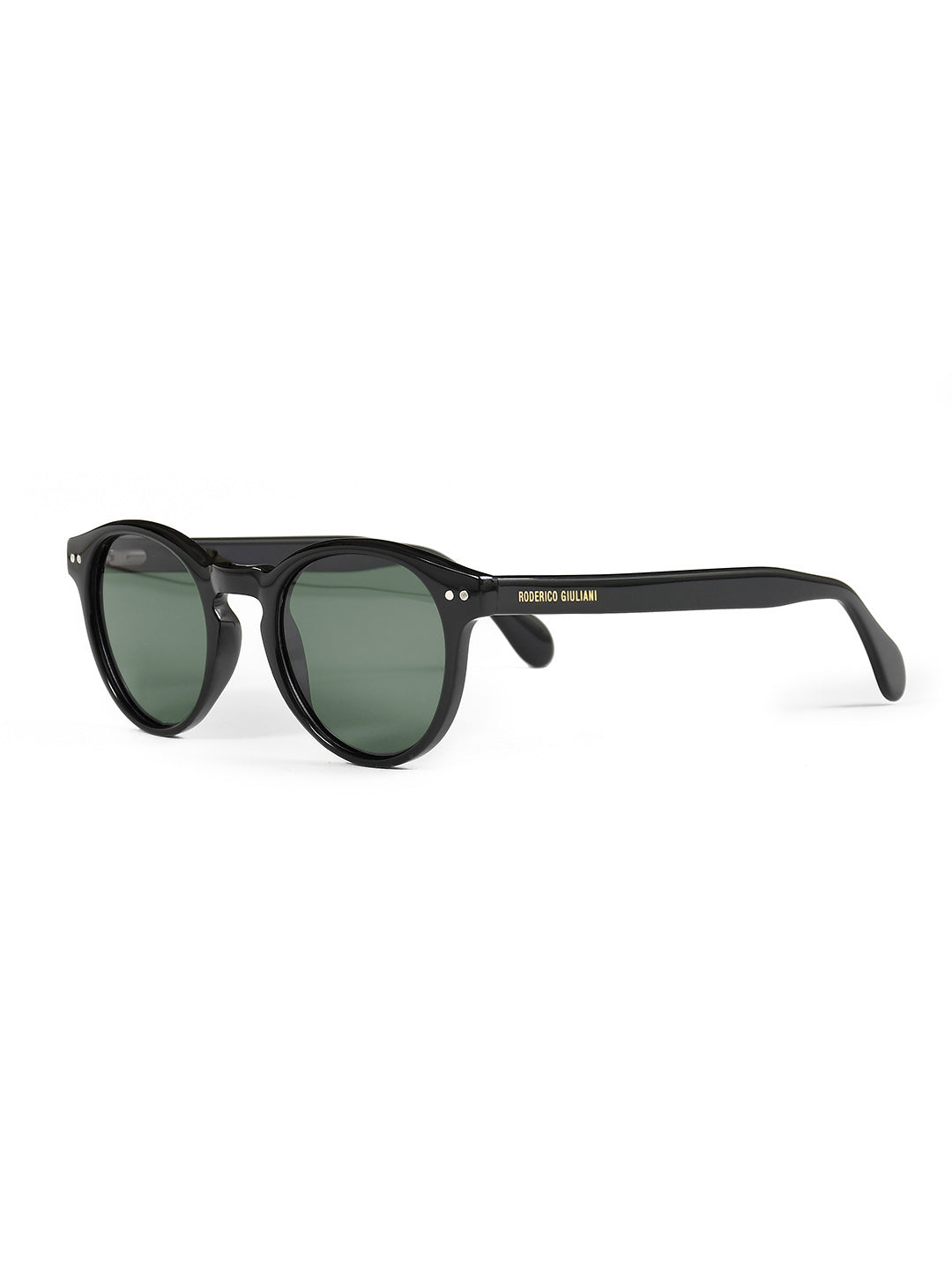 RODERICO GIULIANI BLACK ACETATE FRAME GREEN TAC POLARISED LENS MEN'S SUNGLASS MAGR-5201