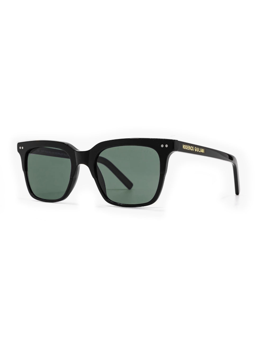 RODERICO GIULIANI BLACK ACETATE FRAME GREEN TAC POLARISED LENS MEN'S SUNGLASS MAGR-5301