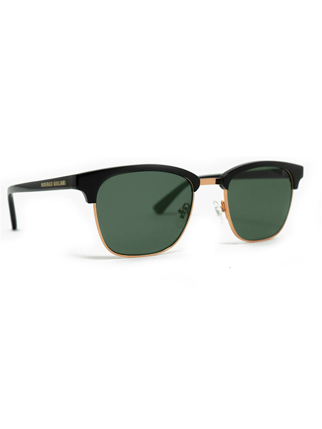 RODERICO GIULIANI BLACK ACETATE FRAME GREEN TAC POLARISED LENS MEN'S SUNGLASS MAGR-5401