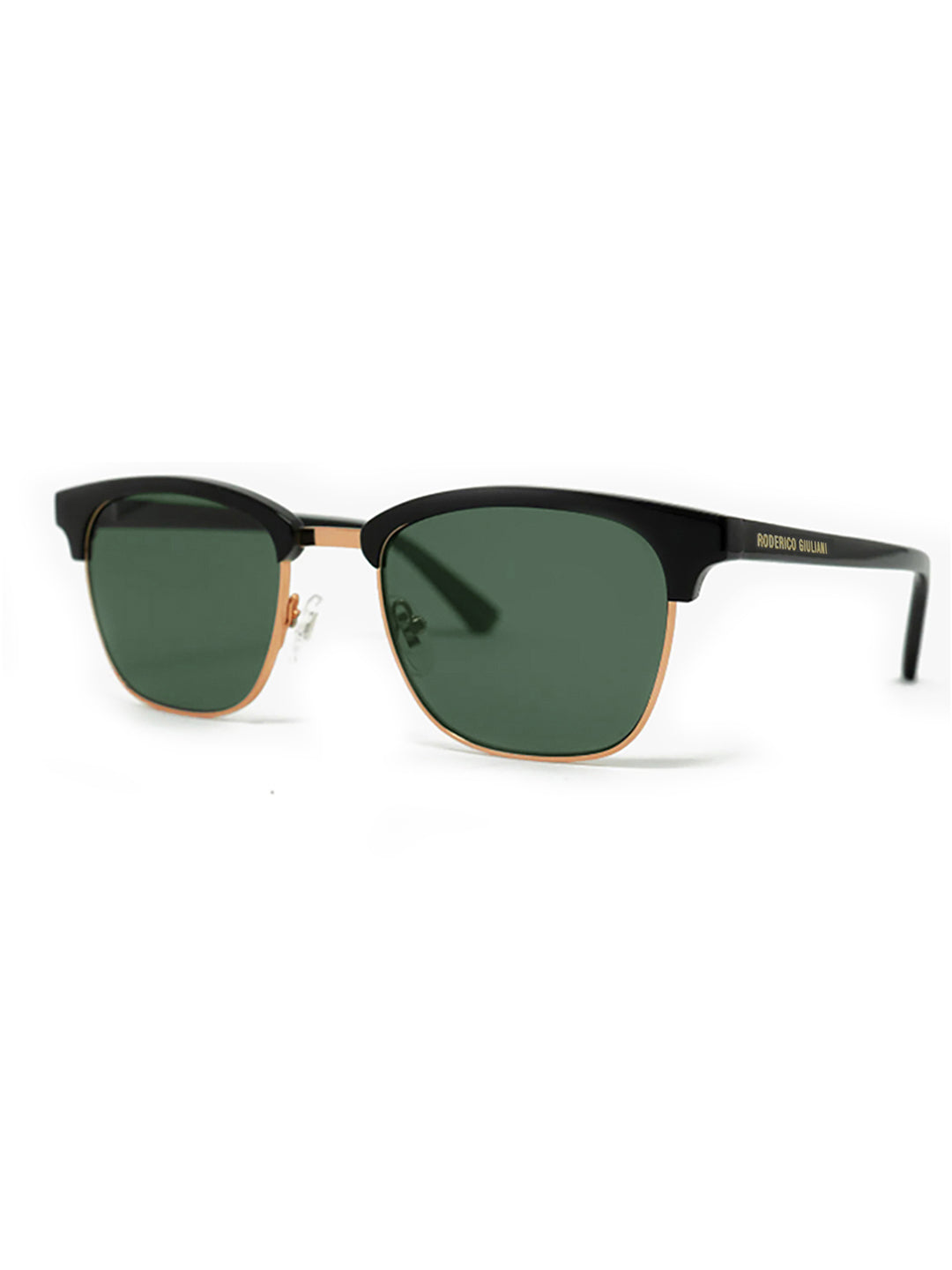RODERICO GIULIANI BLACK ACETATE FRAME GREEN TAC POLARISED LENS MEN'S SUNGLASS MAGR-5401