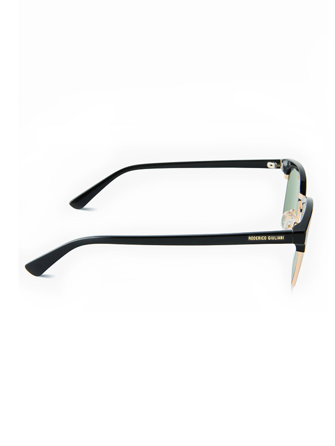 RODERICO GIULIANI BLACK ACETATE FRAME GREEN TAC POLARISED LENS MEN'S SUNGLASS MAGR-5401