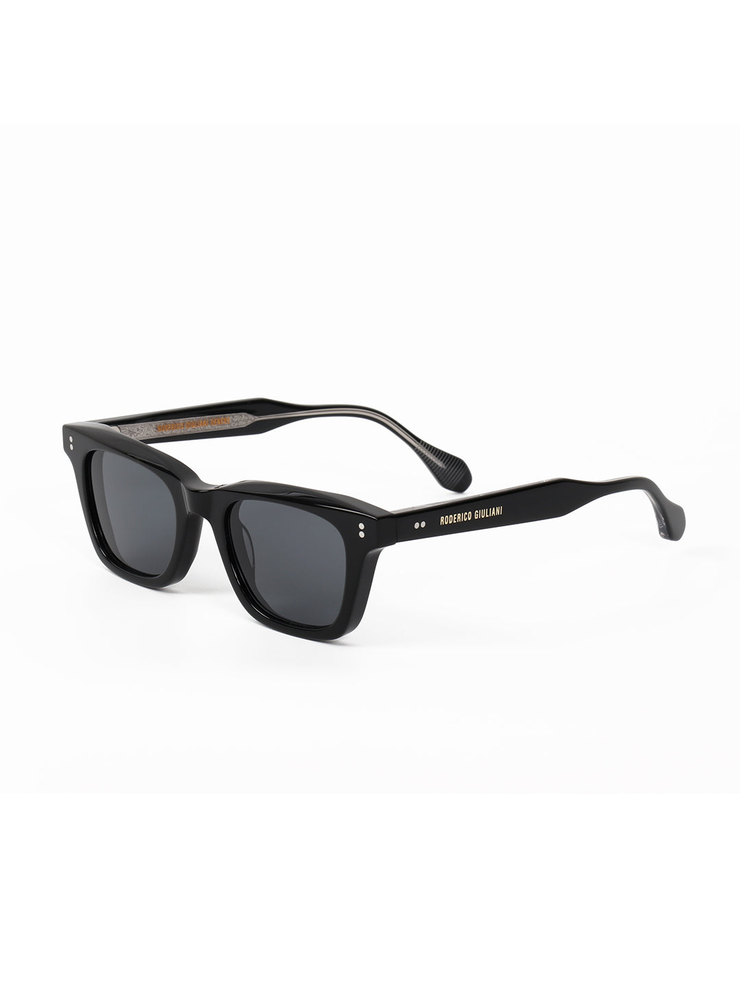 RODERICO GIULIANI BLACK ACETATE FRAME GREY TAC POLARISED LENS MEN'S SUNGLASS MAGY-1201