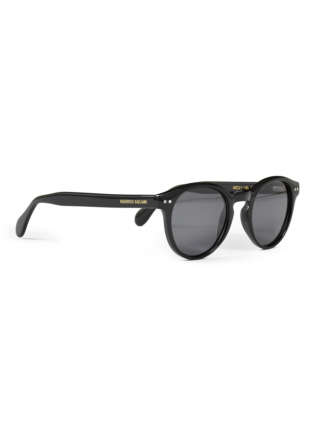 RODERICO GIULIANI BLACK ACETATE FRAME GREY TAC POLARISED LENS MEN'S SUNGLASS MAGY-5201