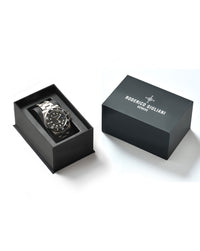 Black Dial Silver Steel Bracelet Men's Analog Watch