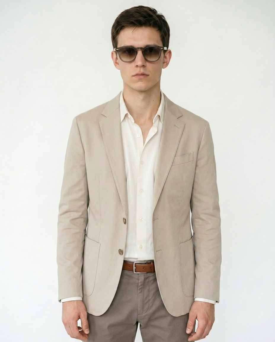 Brown Acetate Frame Brown Polarised Men's Sunglasses