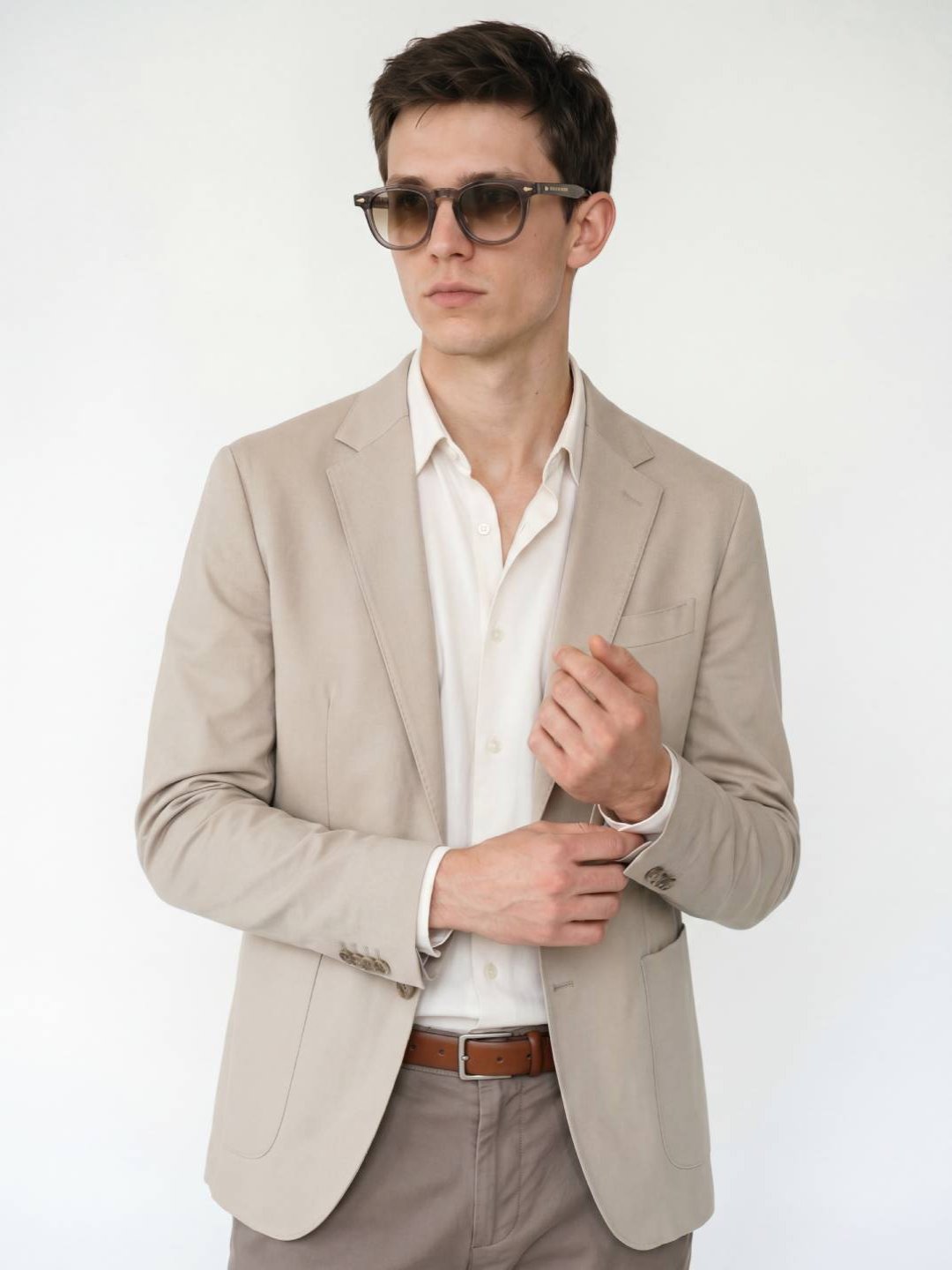 Brown Acetate Frame Brown Polarised Men's Sunglasses