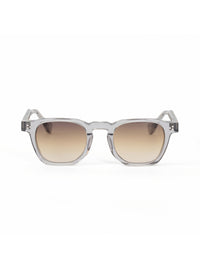 White Acetate Frame Brown Polarised Men's Sunglasses