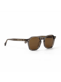 Brown Acetate Frame Brown Polarised Men's Sunglasses