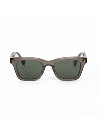 Brown Acetate Frame Green Polarised Men's Sunglasses