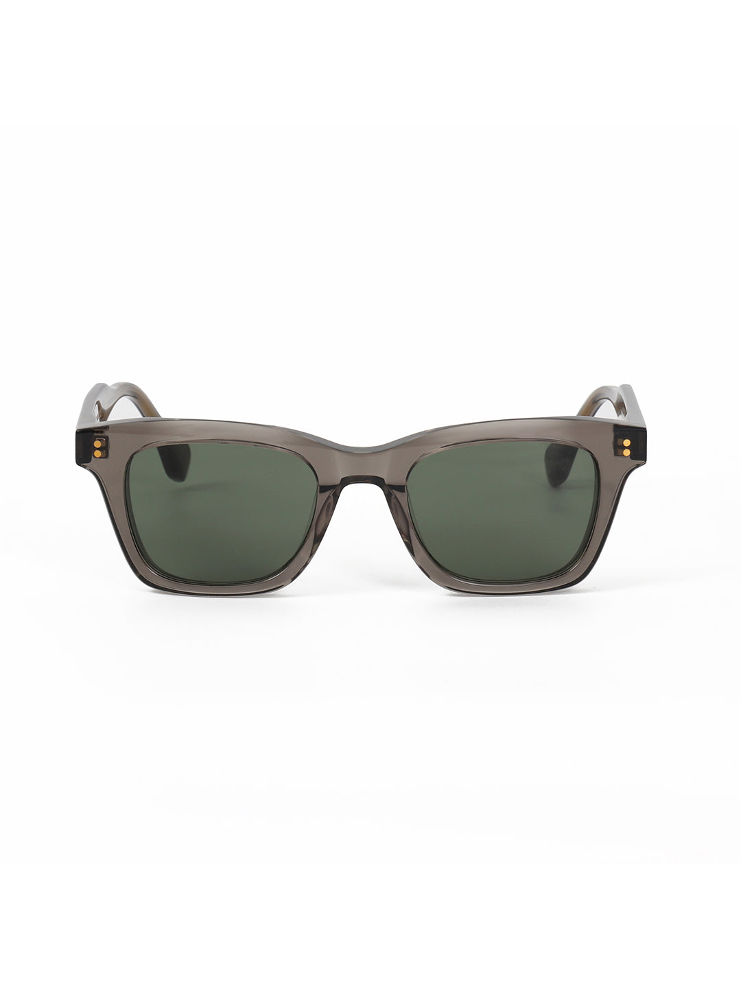 Brown Acetate Frame Green Polarised Men's Sunglasses