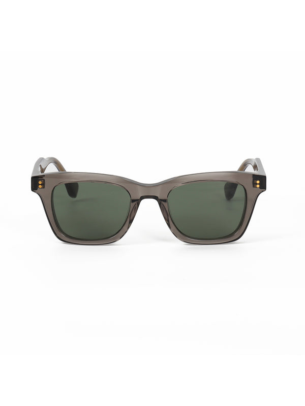 Brown Acetate Frame Green Polarised Men's Sunglasses