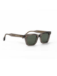 Brown Acetate Frame Green Polarised Men's Sunglasses