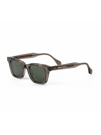 Brown Acetate Frame Green Polarised Men's Sunglasses