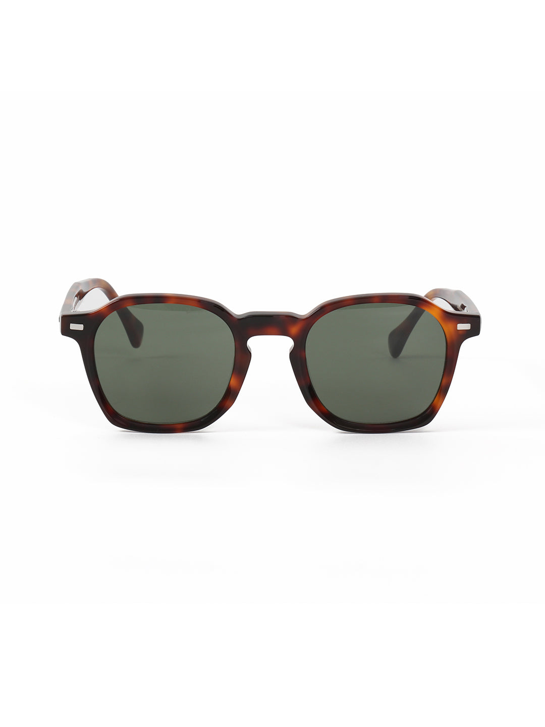 Tortoise Acetate Frame Green Polarised Men's Sunglasses