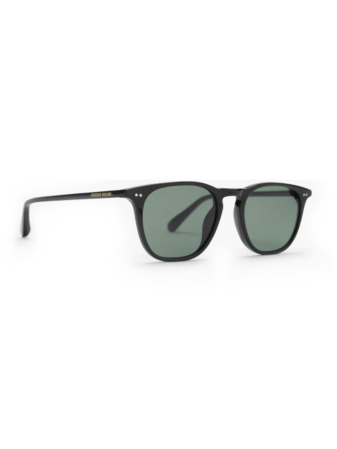 Black Acetate Frame Green Polarised Men's Sunglasses