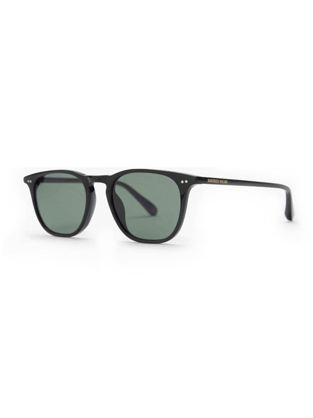 Black Acetate Frame Green Polarised Men's Sunglasses