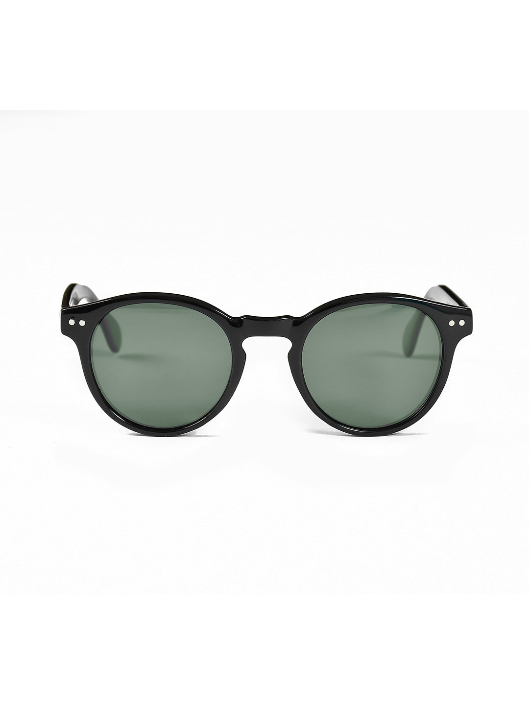 Black Acetate Frame Green Polarised Men's Sunglasses