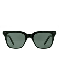 Black Acetate Frame Green Polarised Men's Sunglasses
