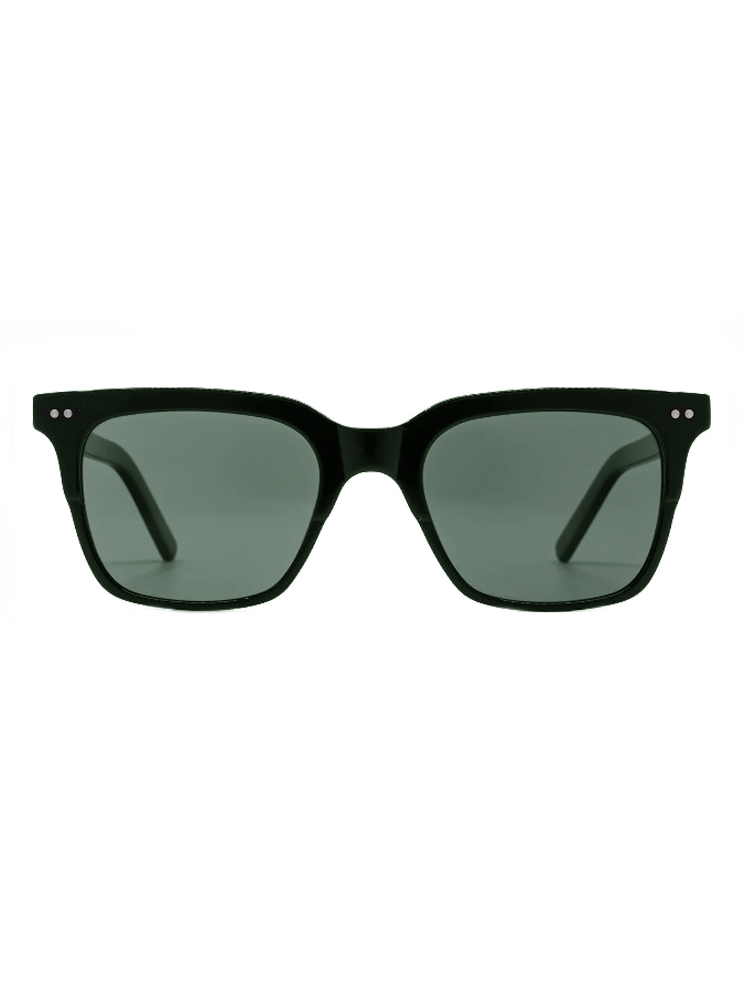 Black Acetate Frame Green Polarised Men's Sunglasses