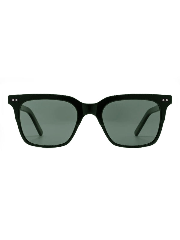 Black Acetate Frame Green Polarised Men's Sunglasses