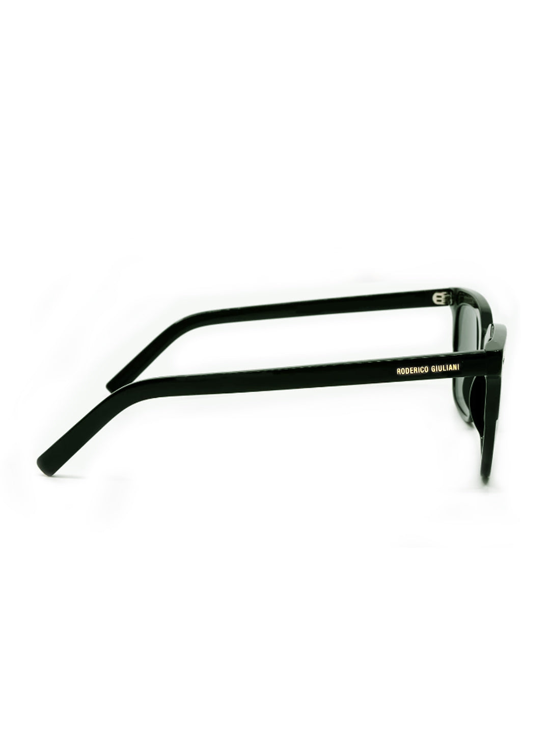 Black Acetate Frame Green Polarised Men's Sunglasses