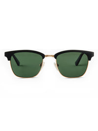 Black Acetate Frame Green Polarised Men's Sunglasses