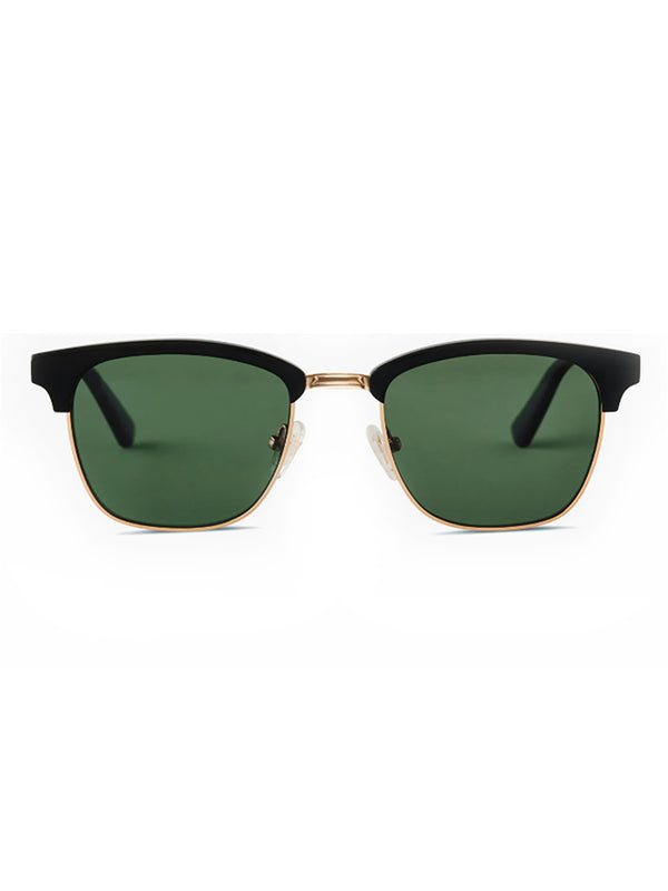 Black Acetate Frame Green Polarised Men's Sunglasses