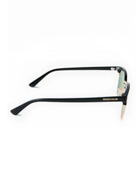 Black Acetate Frame Green Polarised Men's Sunglasses