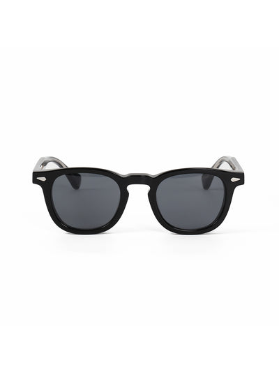 Black Acetate Frame Grey Polarised Men's Sunglasses