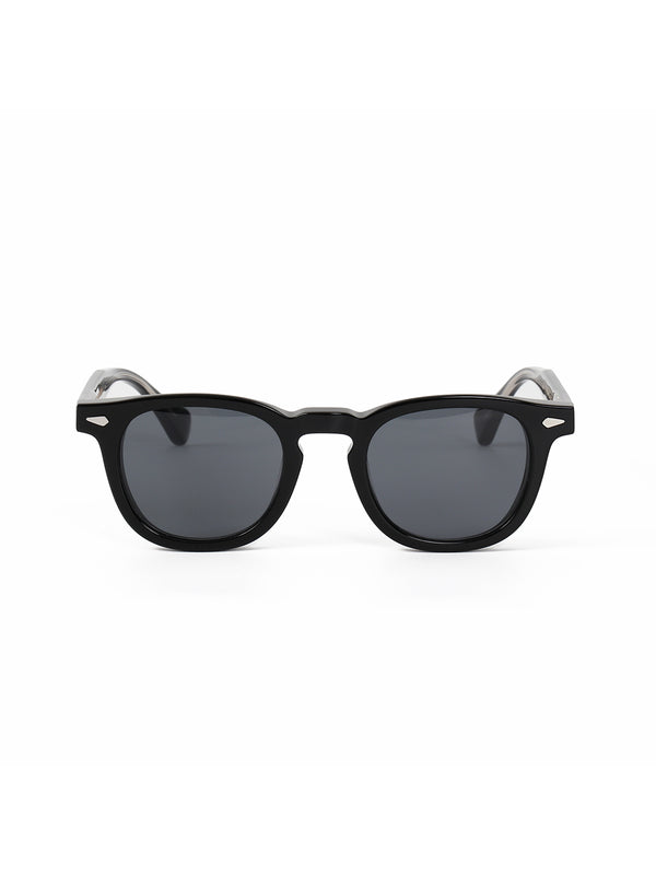 Black Acetate Frame Grey Polarised Men's Sunglasses