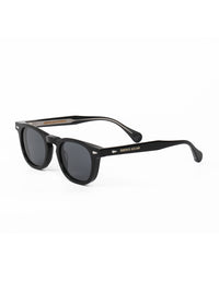 Black Acetate Frame Grey Polarised Men's Sunglasses