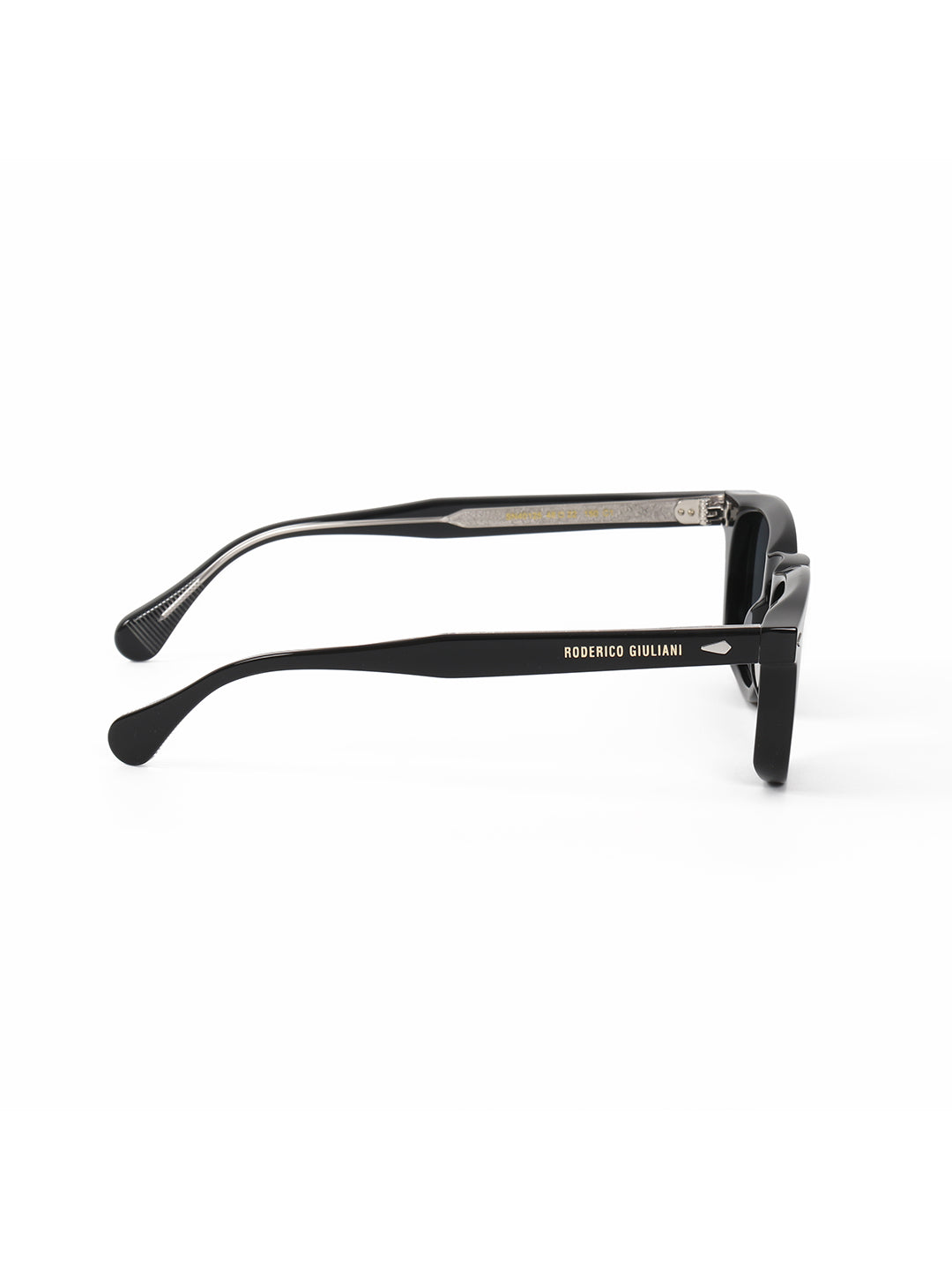 Black Acetate Frame Grey Polarised Men's Sunglasses