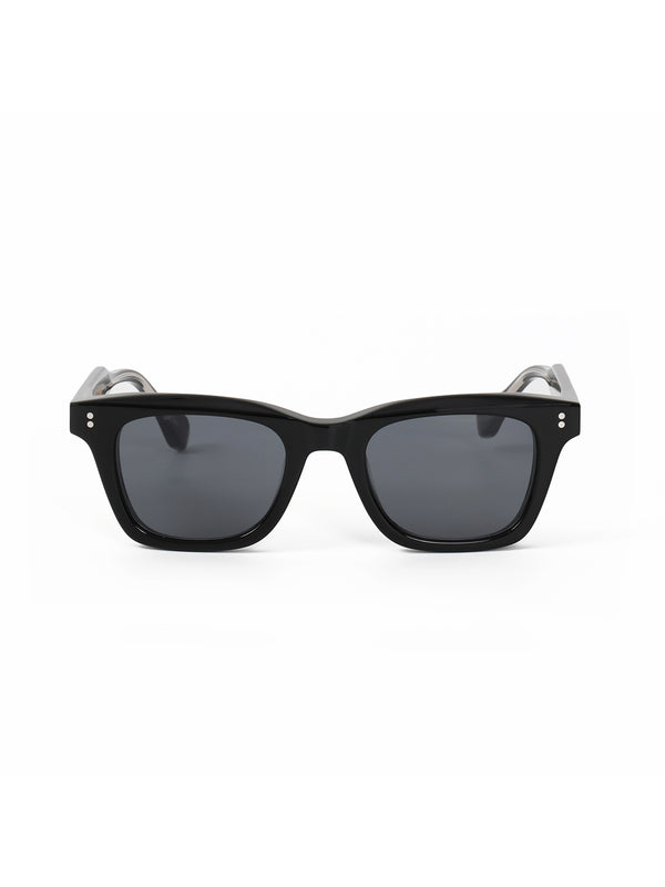 Black Acetate Frame Grey Polarised Men's Sunglasses