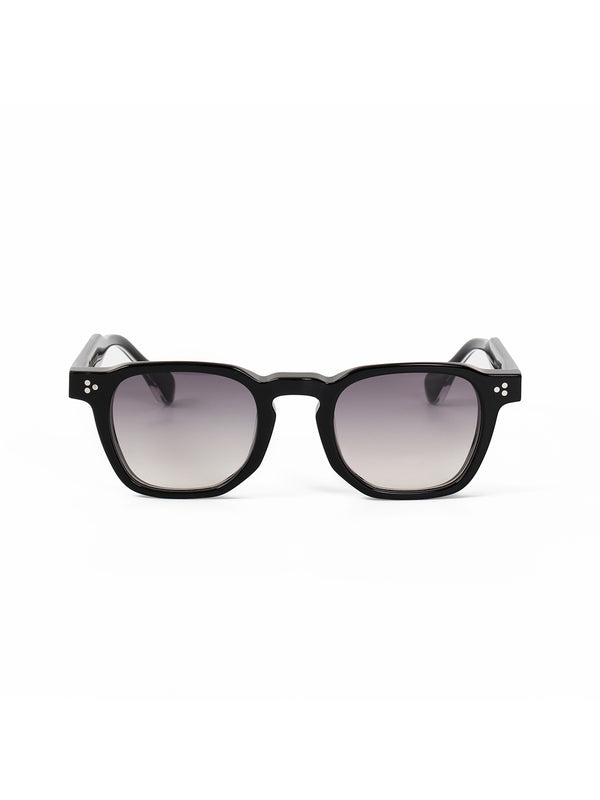 Black Acetate Frame Grey Polarised Men's Sunglasses