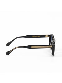 Black Acetate Frame Grey Polarised Men's Sunglasses