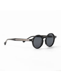 Black Acetate Frame Grey Polarised Men's Sunglasses