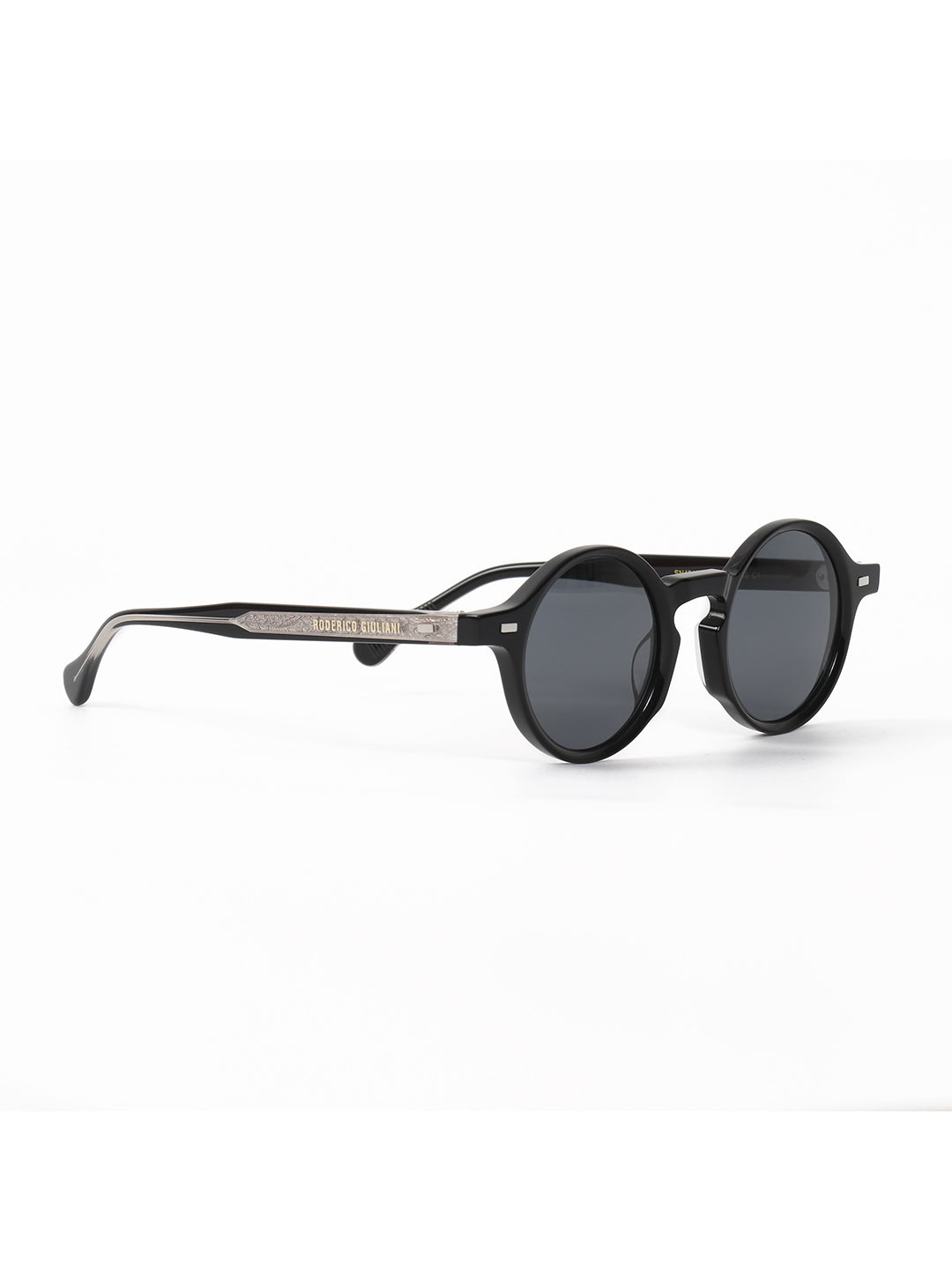 Black Acetate Frame Grey Polarised Men's Sunglasses