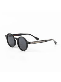 Black Acetate Frame Grey Polarised Men's Sunglasses