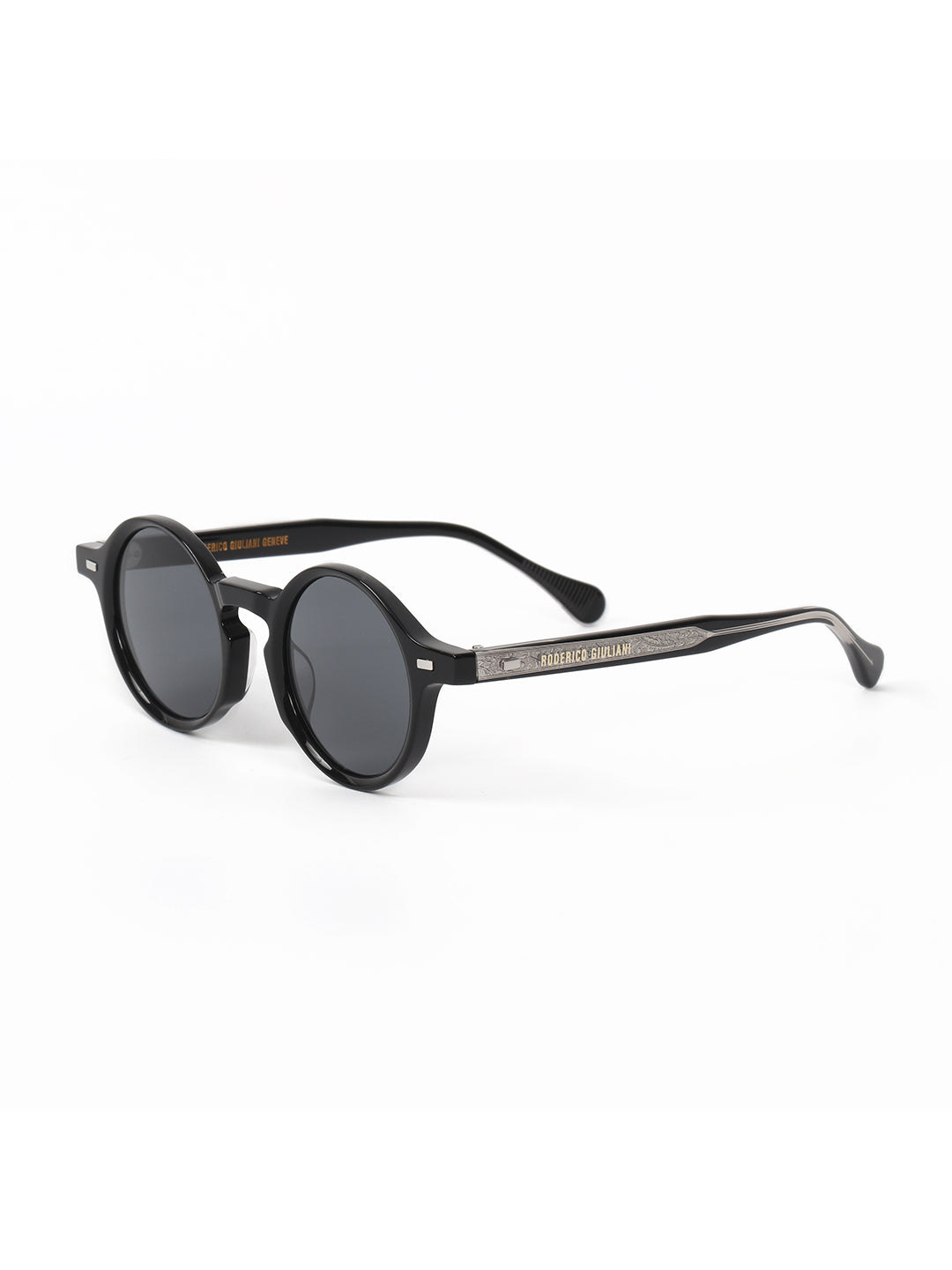 Black Acetate Frame Grey Polarised Men's Sunglasses