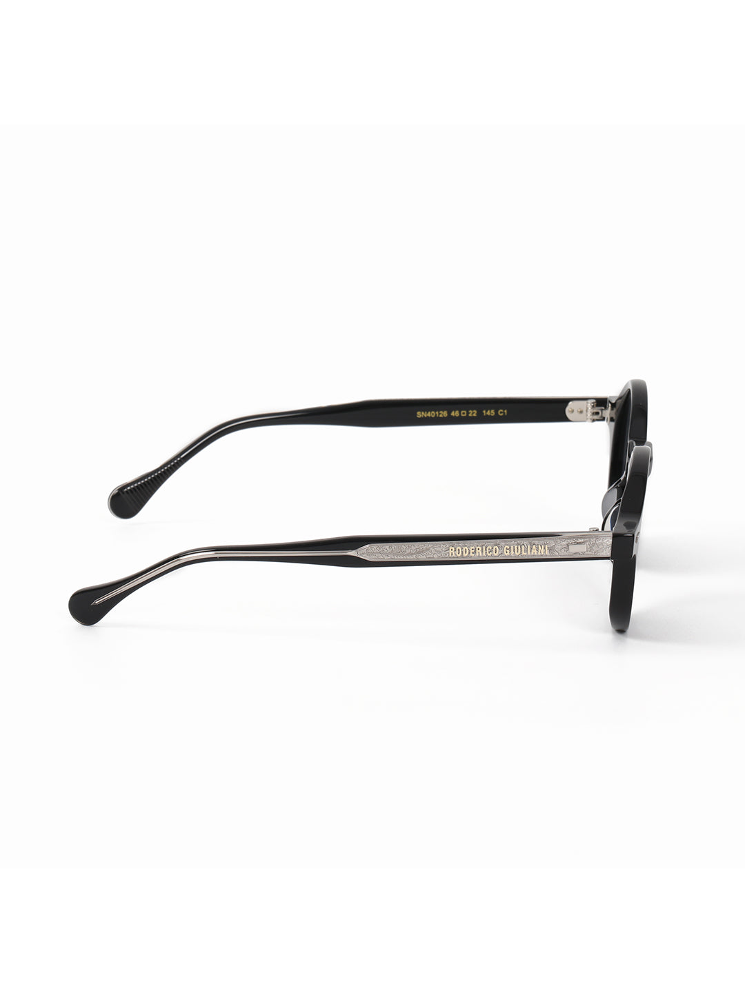 RODERICO GIULIANI BLACK ACETATE FRAME GREY TAC POLARISED LENS MEN'S SUNGLASS MAGY-1601