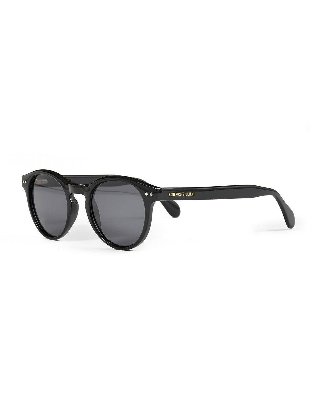 Black Acetate Frame Grey Polarised Men's Sunglasses