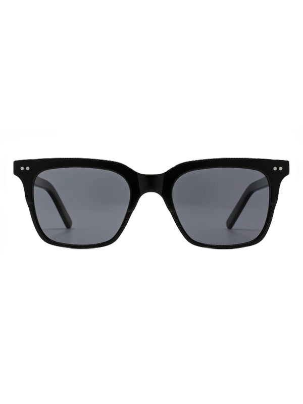 Black Acetate Frame Grey Polarised Men's Sunglasses