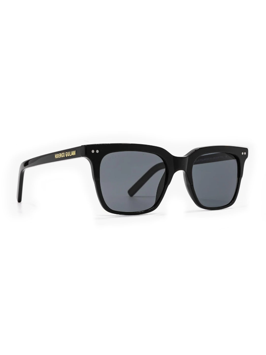 Black Acetate Frame Grey Polarised Men's Sunglasses