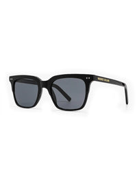 Black Acetate Frame Grey Polarised Men's Sunglasses