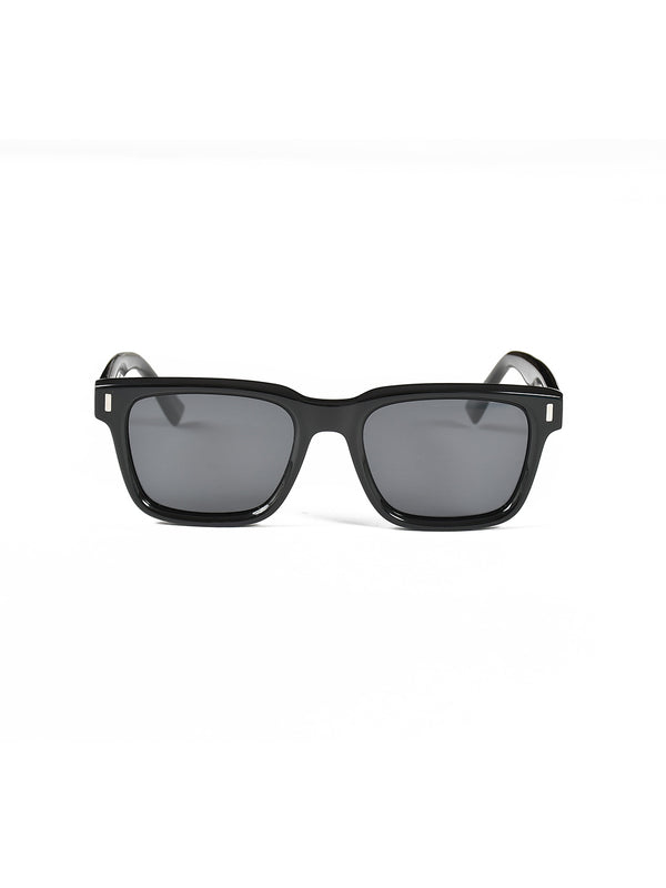 Black Acetate Frame Grey Polarised Men's Sunglasses