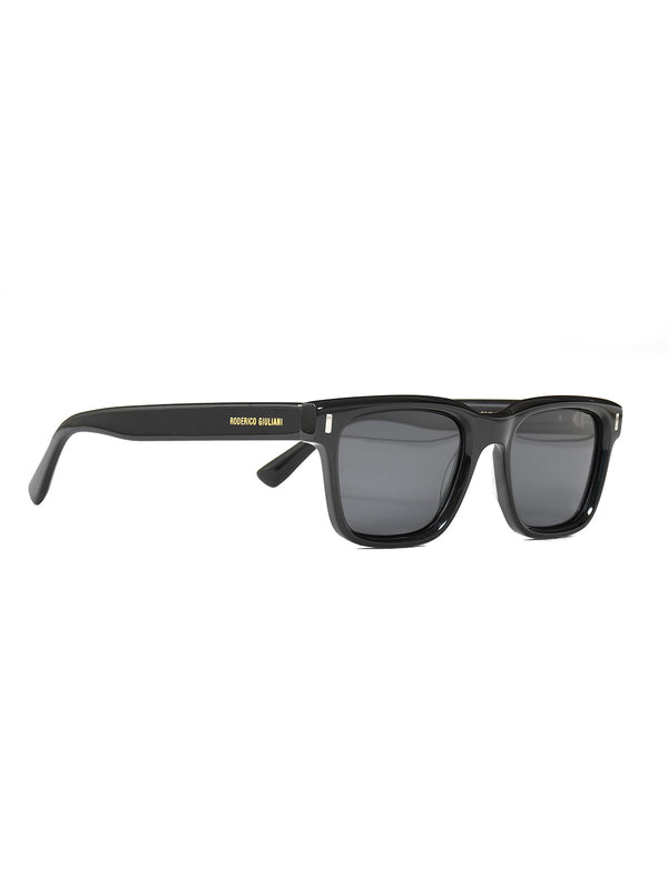 Black Acetate Frame Grey Polarised Men's Sunglasses