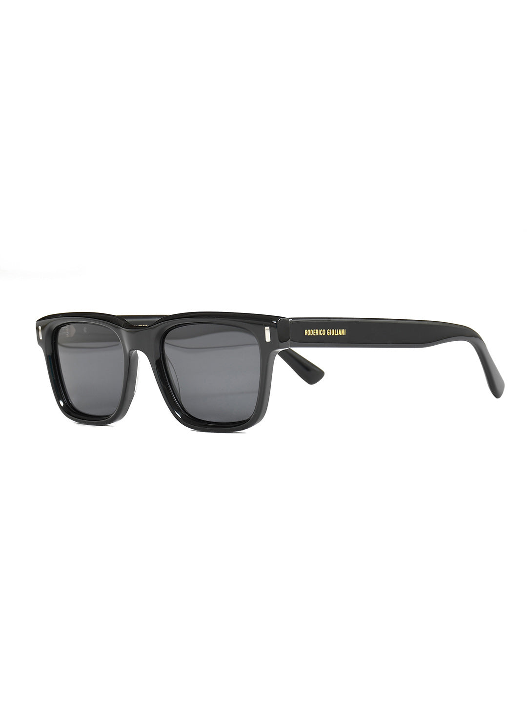 Black Acetate Frame Grey Polarised Men's Sunglasses